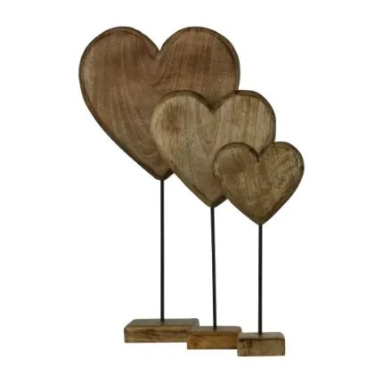 Standing Heart Mango Wood