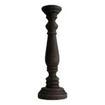 Portacandele in legno naturale Ø14x42,5 cm stile rustico chic