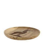 Plate Round with Ibex Print Mango Wood - immagine 2