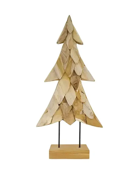 Scultura albero in legno teak disponibile in 58 o 78 cm