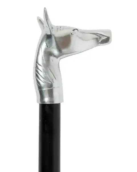 Bastone decorativo con manico cavallo legno