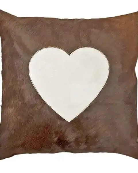 Cuscino decorativo con cuore in stile montano