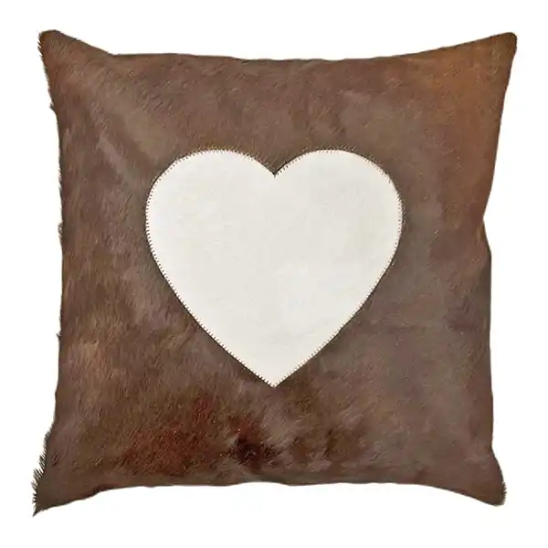 Cuscino decorativo con cuore in stile montano