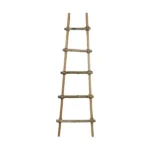 Scala decorativa in legno antico recuperato 148 cm