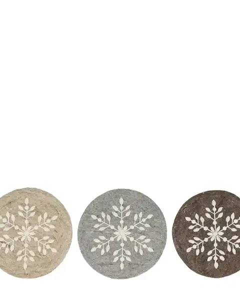 sottobicchieri lana fiocco di neve