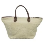 Borsa shopper bianca con pecora ricamata – OVIS ARIES