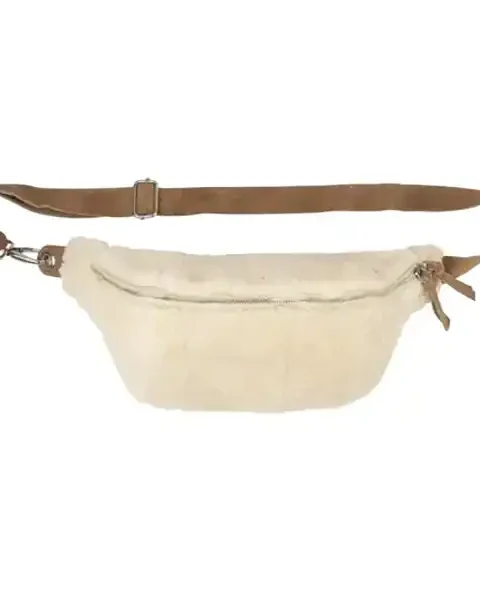 Marsupio bianco con pecora ricamata – OVIS ARIES