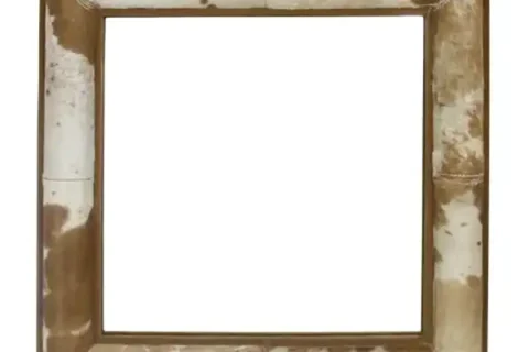 Specchio quadrato effetto pelle mucca