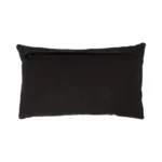 Cuscino pelle bovina nera rettangolare - immagine 3